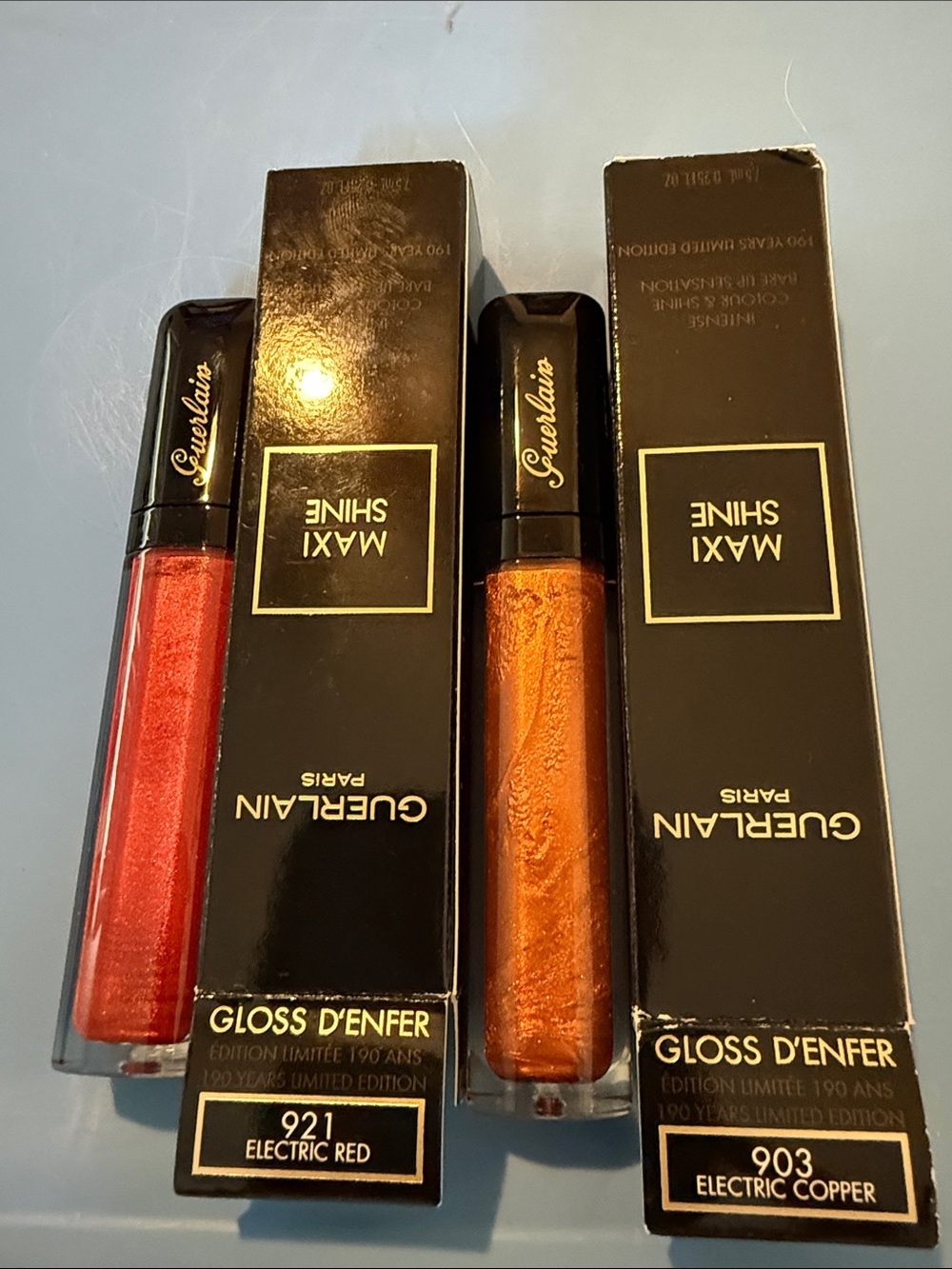 GUERLAIN Gloss D'Enfer Maxi Shine Lip Gloss Duo — Electric Red & Electric Copper